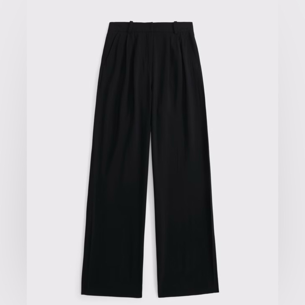 Abercrombie & Fitch Black Tailored Crepe Pants